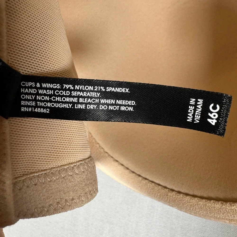 Torrid Curve T-Shirt Bra Women 46C Beige Underwire Smooth Back Close